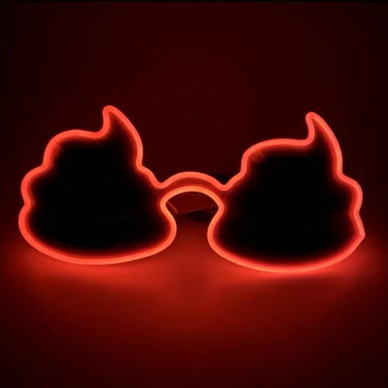 Ventas transfronterizas de gafas de fiesta luminosa led gafas de flash KTV atmósfera props de animación gafas luminosas vino