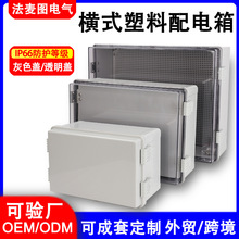 戶外塑料防水配電箱橫開門透明監控電源控制箱觸摸顯示屏儀表箱