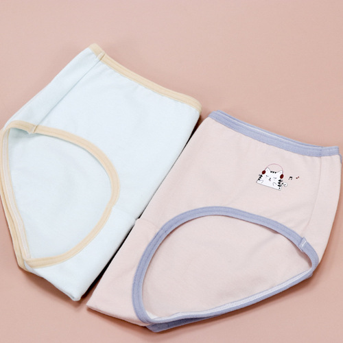 Developmental girl underwear, little girl student, junior high school student underwear, comfortable pure cotton sweat-absorbent breathable mid-length briefs