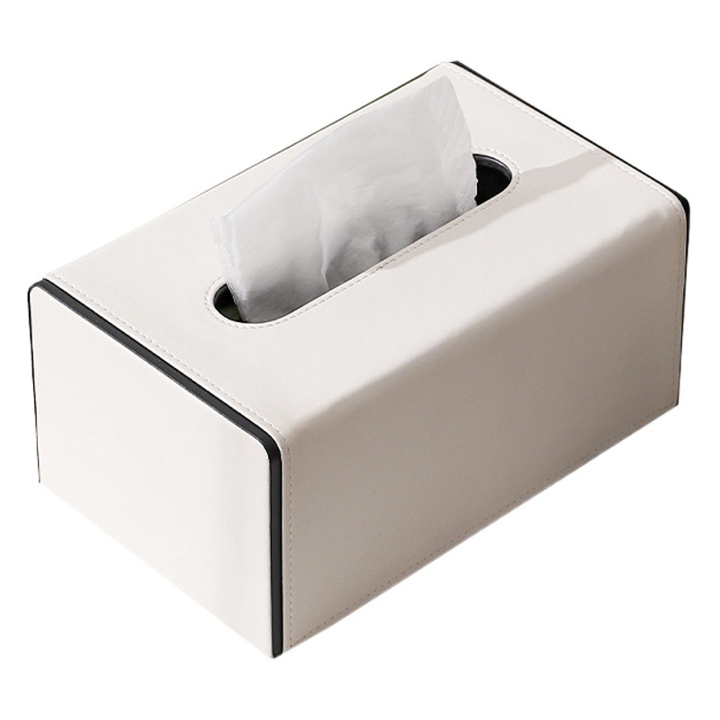 Caja de pañuelos sala de estar dormitorio simple luz de cuero de lujo caja de almacenamiento de escritorio de gama alta restaurante hotel cama y desayuno caja de pañuelos