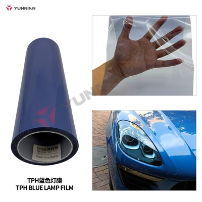 Car headlight protective film, Light Black Dark Black Smoked Black - tph-blue-light-film-031m