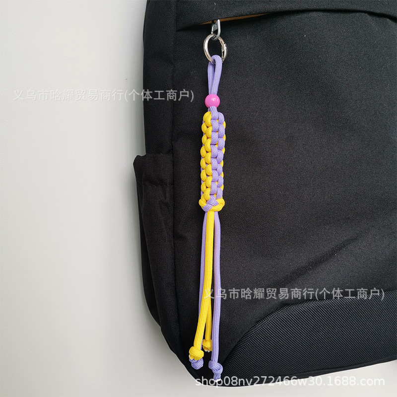 撞色中国风玉米结包挂件纯手工miu系挂绳5mm伞绳手机钥匙扣车挂饰|undefined