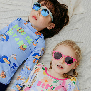 Children's Swimwear Boys' 2025 New Baby Children's Long Sleeve Trousers Three-Piece Sunscreen 3-12 Years Old Boys' Swimwear
