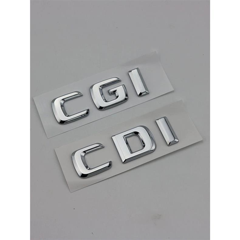 Old Mercedes-Benz turbocharged CGI English modification car emblem, diesel version, CDI lettering, rear tail emblem, car sticker, black