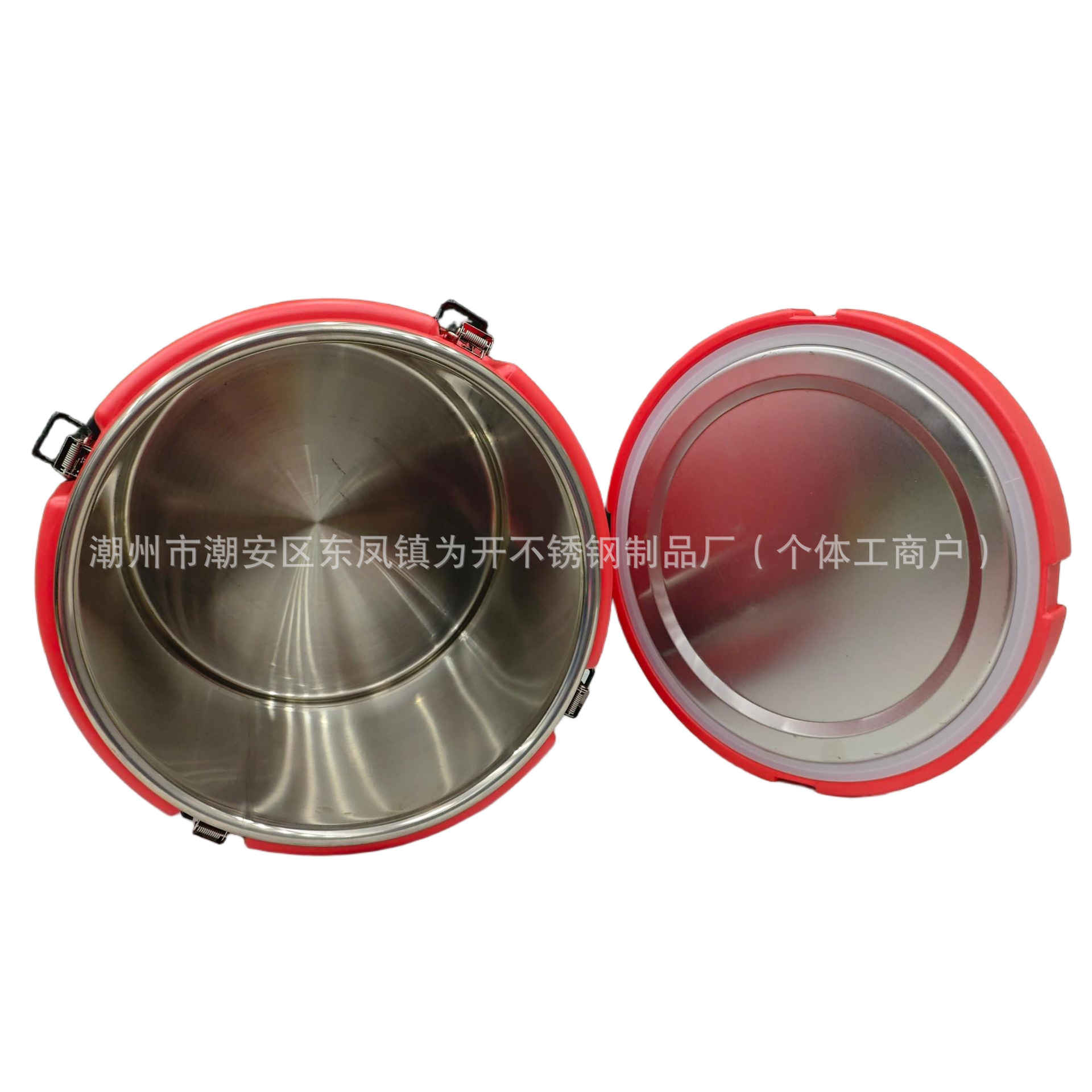 Cubos de aislamiento térmico de acero inoxidable de gran capacidad cubos de arroz de aislamiento térmico comercial escuelas con cubos de sopa al aire libre puestos de gachas en té con leche image 7