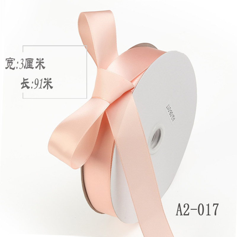 3cm cinta de poliéster arco diy cinta boda fresco ramo de la torta caja de regalo embalaje ropa accesorios color cinta de seda