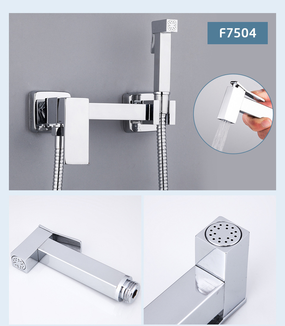 Cross-border toilet spray gun faucet concealed shower head alloy bidet spray gun Toilet companion bathroom mixing valve undefined