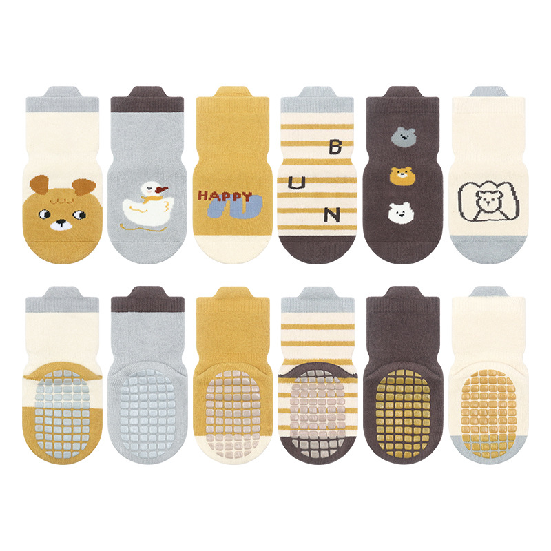 23 de espesor de gran área dispensadora bebé siesta calcetines bebé de los niños del bebé antideslizante trampolín calcetines oso serie Terry calcetines