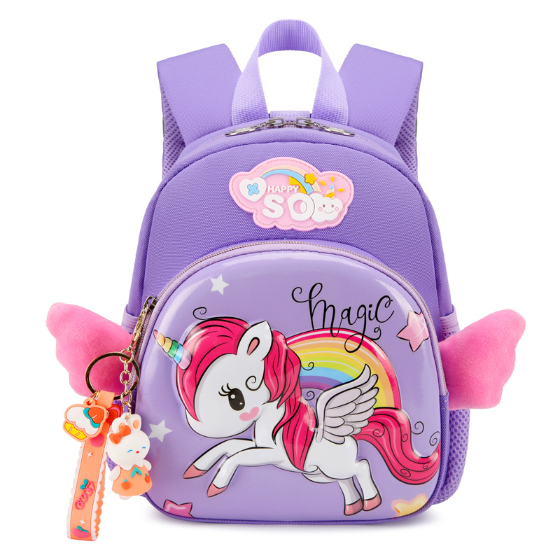 Mochila de jardín de infantes 3 - 6 años de edad Mochila para niños, mochila de cartón de dibujos animados, mochila de cáscara dura para niños y niñas