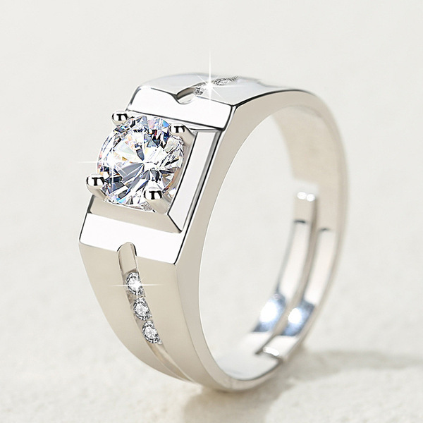 Men's fashionable universal classic elegant copper platinum wedding…
