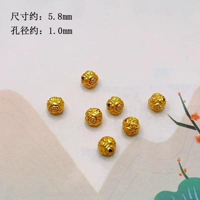 Zərgərlik ara hissələri, gold-plated, four-leaf clover, yellow Buddha of - rose-trumpet