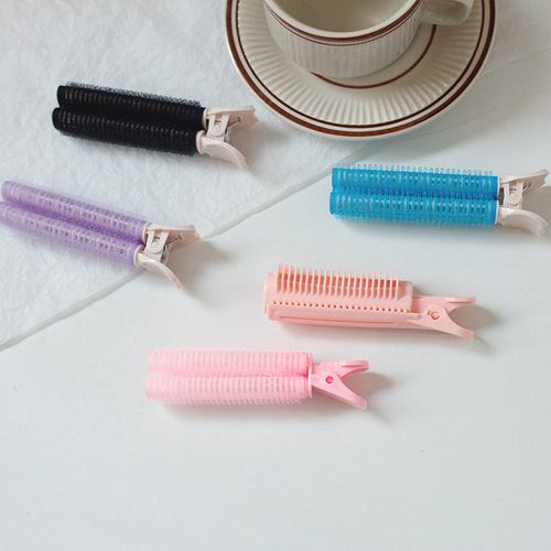 Korean hair curling iron for voluminous roots, bangs curling clips, self-adhesive hair rollers, Yoshida 3rd generation top-positioning clips, volumizing hair clips.