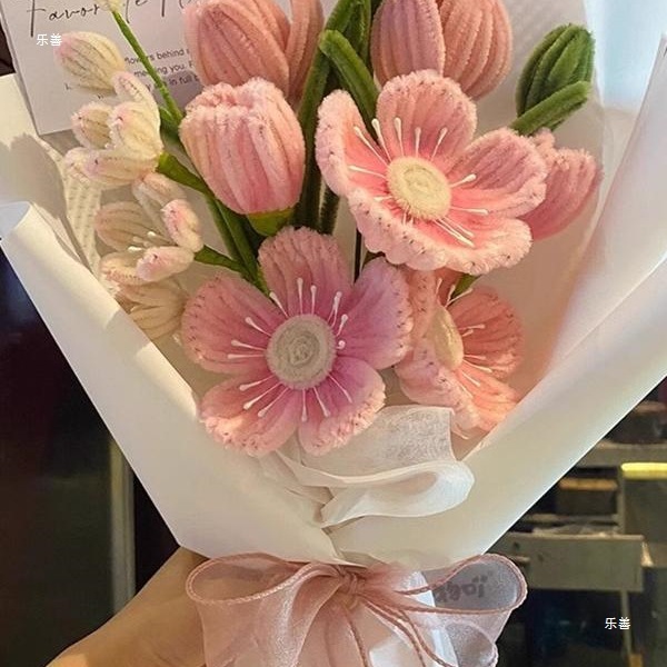 Youjian 手作りチューリップブーケツイストスティックブーケ素材パッケージ誕生日フルセット結婚式バレンタインデーギフト|undefined