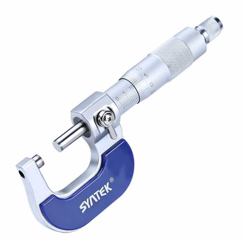 syntek高精度外径千分尺0-25mm 激光刻度千分尺 分厘卡螺旋测微器