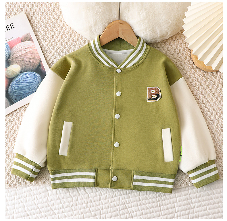 Preppy Style Color Block Cotton Girls Outerwear display picture 1