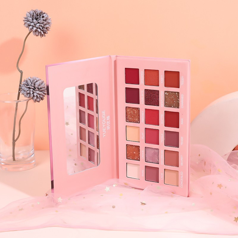 18-color desierto Rosa sombra de ojos placa tierra color nacarado mate sombra de ojos brillo popular sombra de ojos