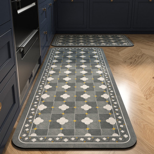 Cross-border Simple Modern Diatom Mud Household Kitchen Bathroom Water Absorbent Quick-drying Floor Mat Toilet Door Non-slip Foot Mat