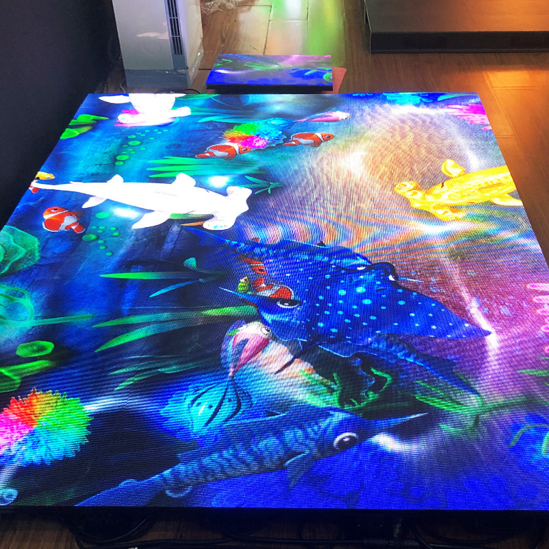 ホログラフィック LED インタラクティブフロアタイルスクリーンステージ DJ フルカラーフロアスクリーンレーダー誘導ダイナミックサークル P3.91 表示画面|undefined