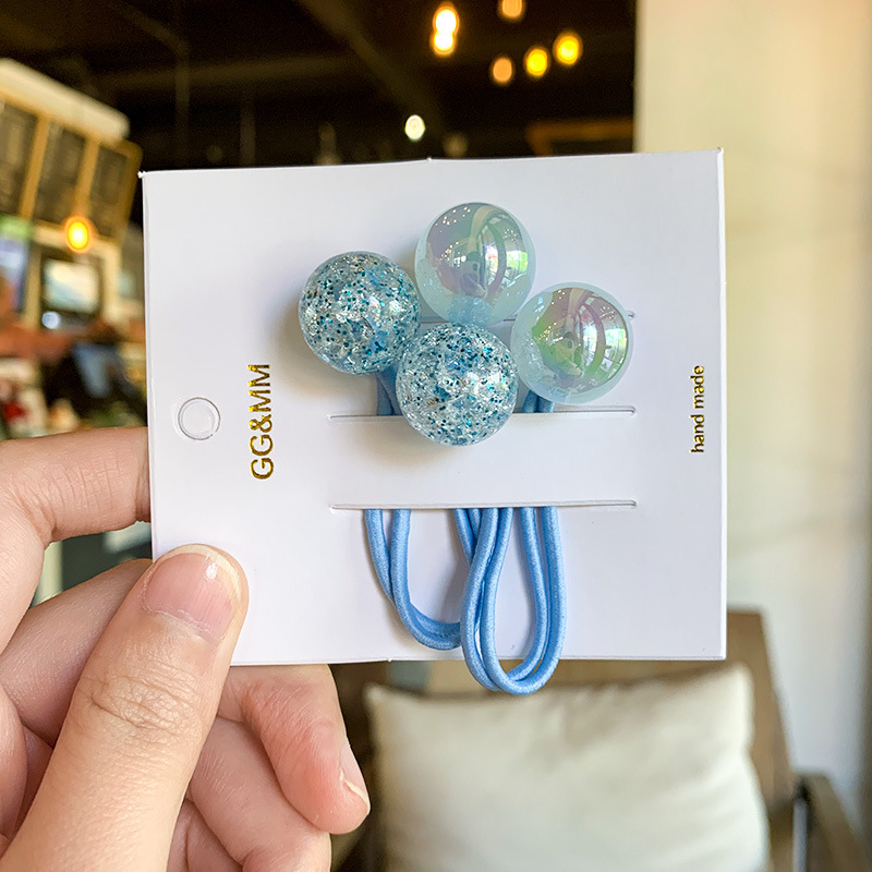 19g Weight Hair Tie Hair Accessories Type 2 Pieces Per Card Quantity Holiday, Daily Occasion Acrylic Material Geometric Pattern Kid'S Gender Casual, Cute Style Casual Cute Kid'S Geometric Arylic Hair Tie 7