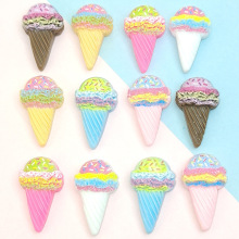 可爱DIY小配件冰淇淋甜筒 树脂奶油胶食玩制作材料包发卡饰品配件