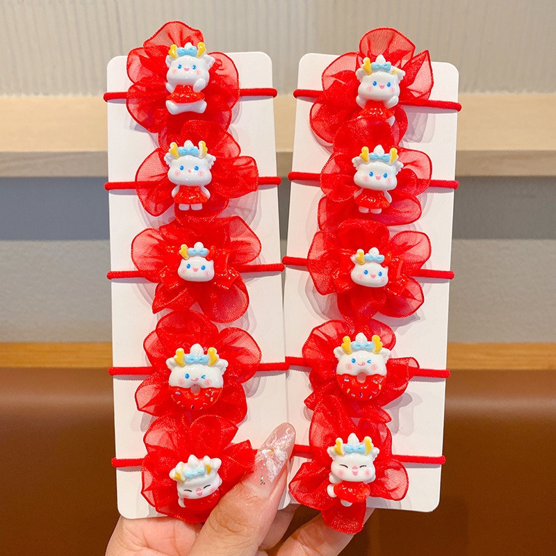 Cuerda de pelo de dibujos animados de alta elasticidad accesorios para el cabello de los niños cuerda de pelo Super lindo tocado de las niñas banda de goma corbata de bebé cabeza de bola