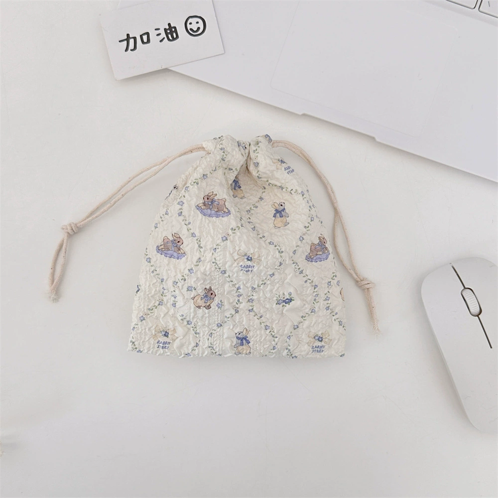 Cartoon storage bag, lipstick, handheld cosmetic bag, small bag, drawstring