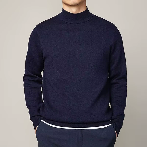 9919 knit sweater-navy blue