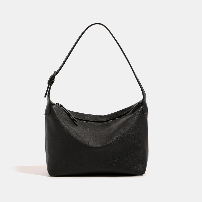 Soft Leather Underarm Hobo Bag For Women 2024 New Versatile Casual Handbag Korean Style Commuter Shoulder Bag Dumpling Bag - Thumbnail 8
