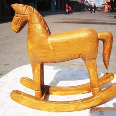 French rocking horse toys, American country ornaments, pastoral style retro old objects, home decorations, photo props