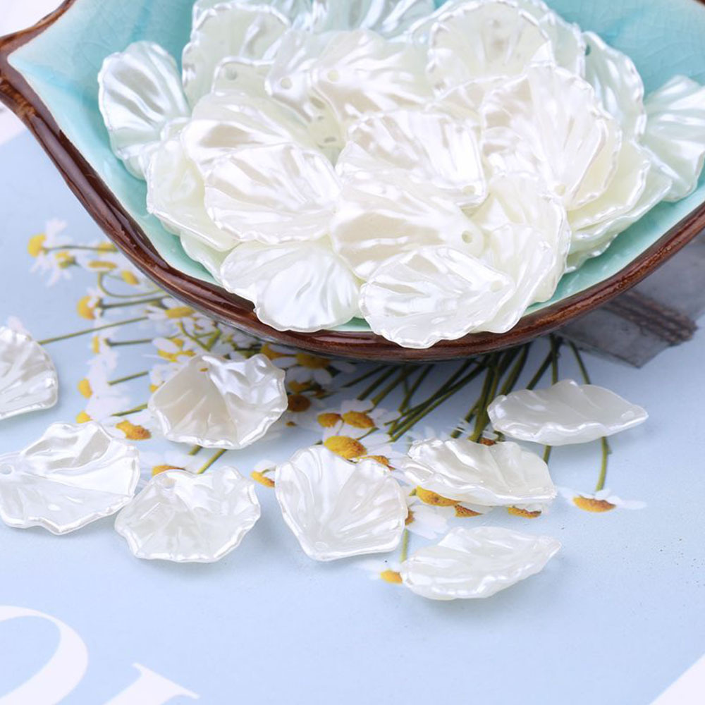 Hoja de col material acrílico DIY material pinza de pelo hecha a mano accesorios de fabricación de tocado perlas sueltas perlas