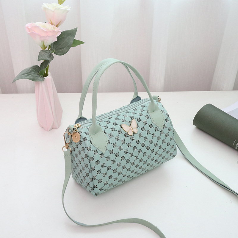 Bolso de mujer 2023 nuevo círculo impresión colgante mariposa bolso de almohada de mano bolso de teléfono móvil casual bolso de comercio exterior image 7