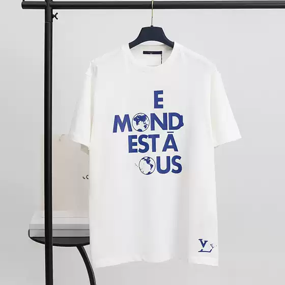 Cross border donkey family T-shirt 2025 summer new letter print back mirror casual loose men's and women's short sleeves