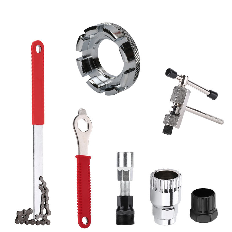 Herramienta de reparación de bicicletas traje montaña bicicleta reparación cadena cortador bicicleta reparación volante eje desmontaje herramienta