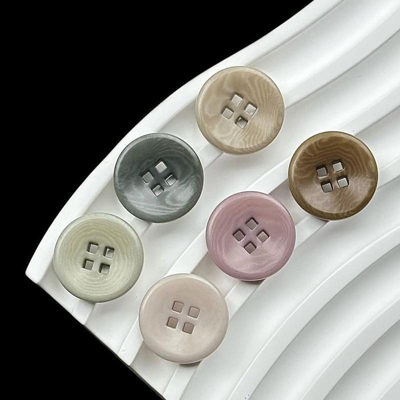 Morandi Color Scheme, Simple Style, Square-Hole Design, Shallow Bowl-Shaped Fruit Buttons, Khaki High-End Feel, Vest Sweater Buttons Morandi Color Scheme, Simple Style, Square-Hole Design, Shallow Bowl-Shaped Fruit Buttons, Khaki High-End Feel, Vest Sweater Buttons