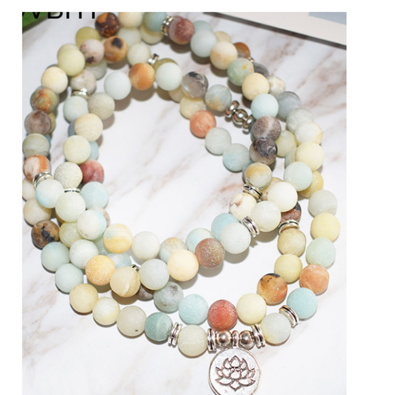 Cross-border New Aquamarus Flash Beaded Matte Amazon 108 Bead Necklace Yoga Multi-layer Bracelet Cross-border New Aquamarus Flash Beaded Matte Amazon 108 Bead Necklace Yoga Multi-layer Bracelet