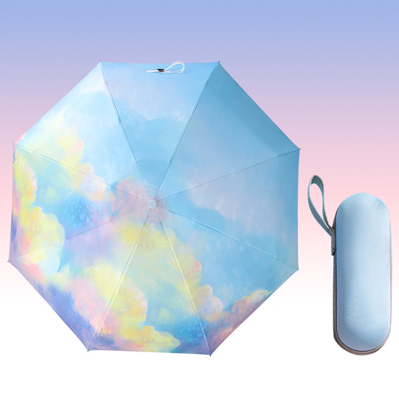 ミニポケットカプセル傘 小型フレッシュビニール日焼け止め傘 晴雨兼用 50% off 傘 広告傘|undefined