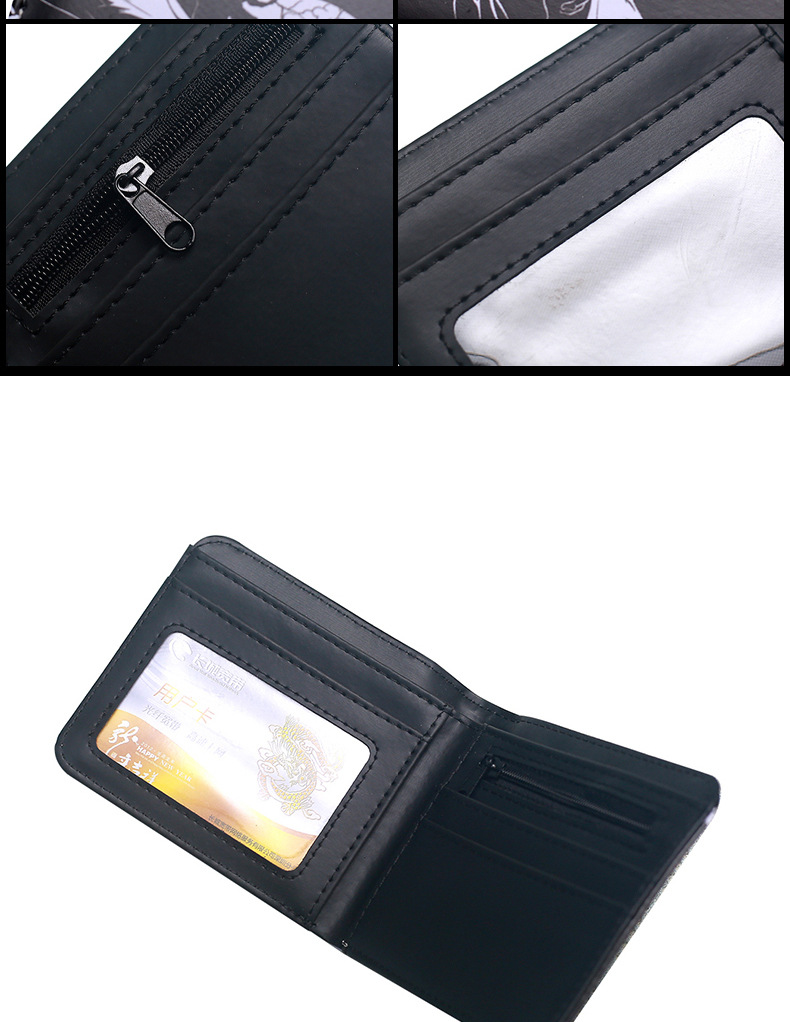 Unisex Letter Skull PVC Open Small Wallets display picture 1