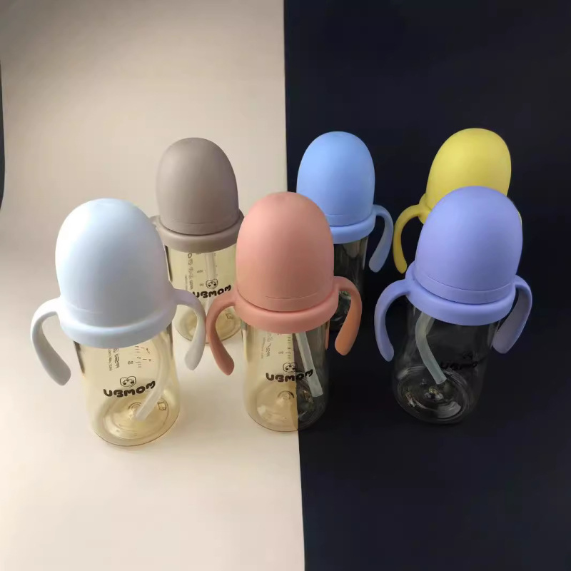 公式偽造防止) 韓国ubmomストロー哺乳瓶赤ちゃんの膨張防止コップ280ml|undefined