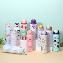 现货批发水果杯户外便弹跳盖吸管冰霸杯304不锈钢双层真空保温杯