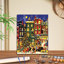 diy数字油画厂家批发手工填色油画装饰画摆摊亚马逊跨境jit代发