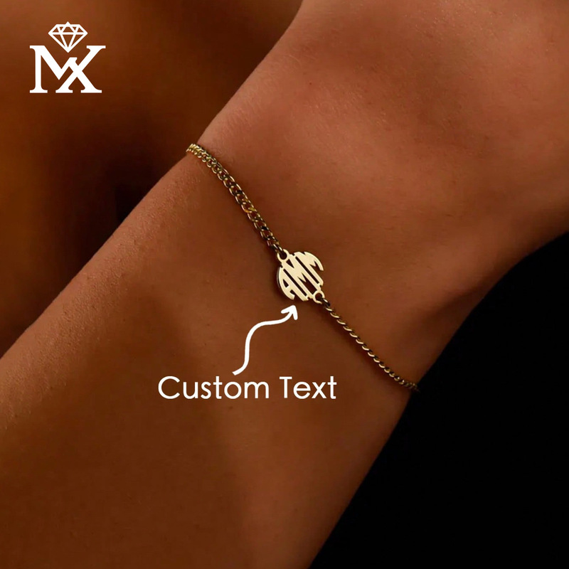 Custom Initial Bracelet, Exquisite Personalized Jewelry, Exquisite Monogram, Custom Jewelry Gifts