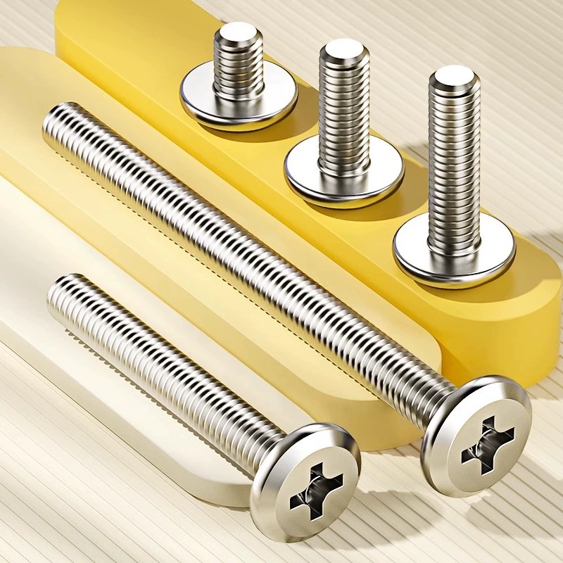 Никелированная большая плоская головка перевернутая поперечная винт косая большая плоская головка мебель болт фанина кровать шкаф винт M6M8