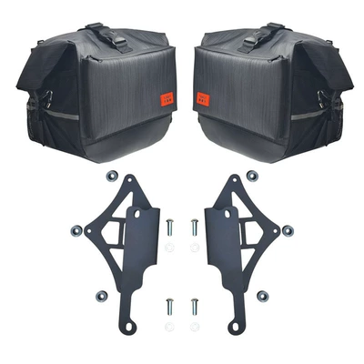 Motorcycle bumper: competitive bar folding backrest modification - vertical-grain-oversized-canvas-single-bag-1-pair-mounting-bracket-1-pair