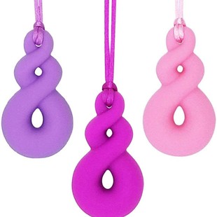 Amazon's Most Popular Jewelry Double 8 Gourd Pendant Necklace Accessories Silicone Infant Teether Can Be Chewed