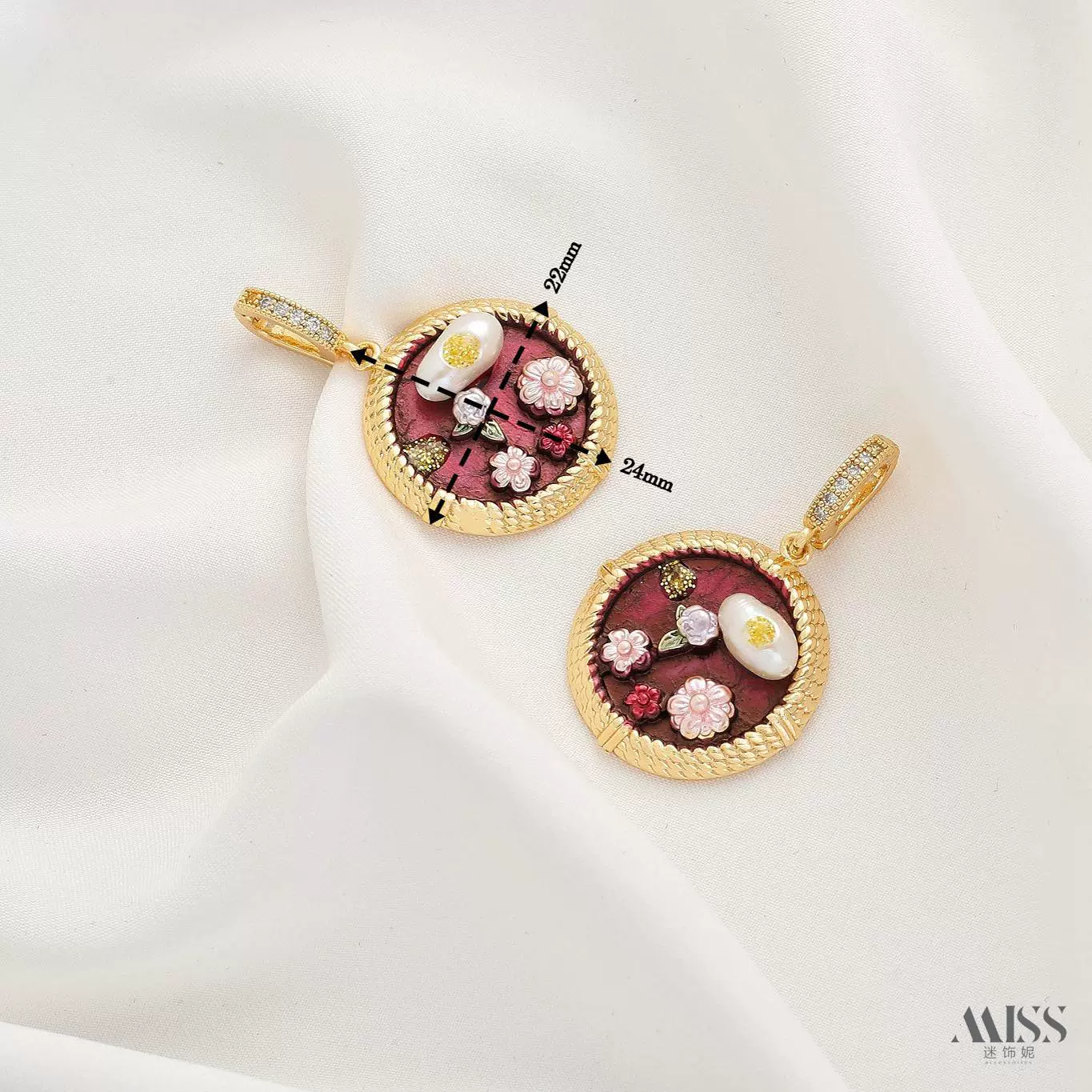 Мод pendant из органического жемчуга, свитер, аксессуар, ручная роспись, цветочная, китайский стиль, стиль высокого качества