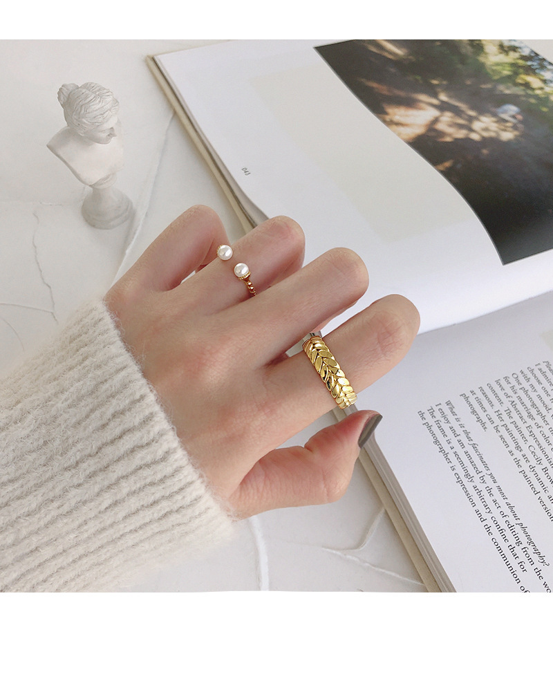 2021 New Exquisite Woven Chain Ring Womens Fashion Simple Style Niche Design Open Index Finger Ring Trendypicture5