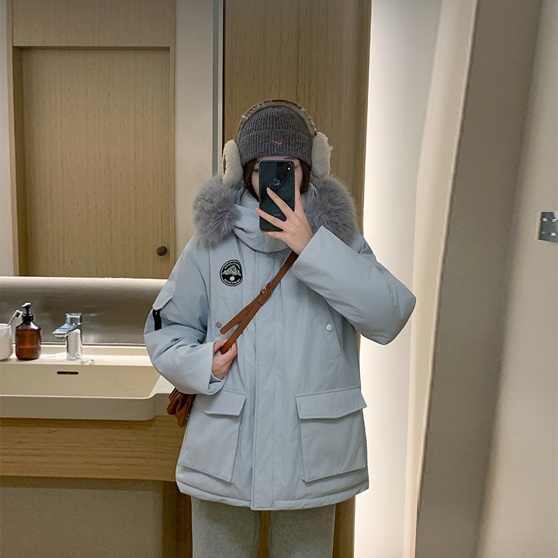 Workwear-Style Fur Collar Parka down Cotton Jacket for Women, Unique Design, 2026 Winter New Mid-Length Thick Coat Workwear-Style Fur Collar Parka down Cotton Jacket for Women, Unique Design, 2026 Winter New Mid-Length Thick Coat