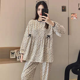 夏季孕妇仿棉春秋睡衣产后哺乳可调节月子服产妇坐月喂奶外穿套装