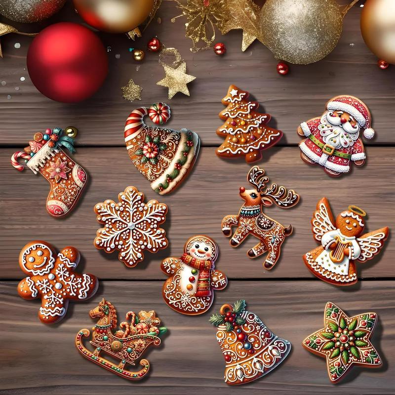 ホリデーギフトの装飾に適したサンタクロースのパターンが描かれた木製のクリスマスオーナメントの新しいクロスボーダー製品|undefined