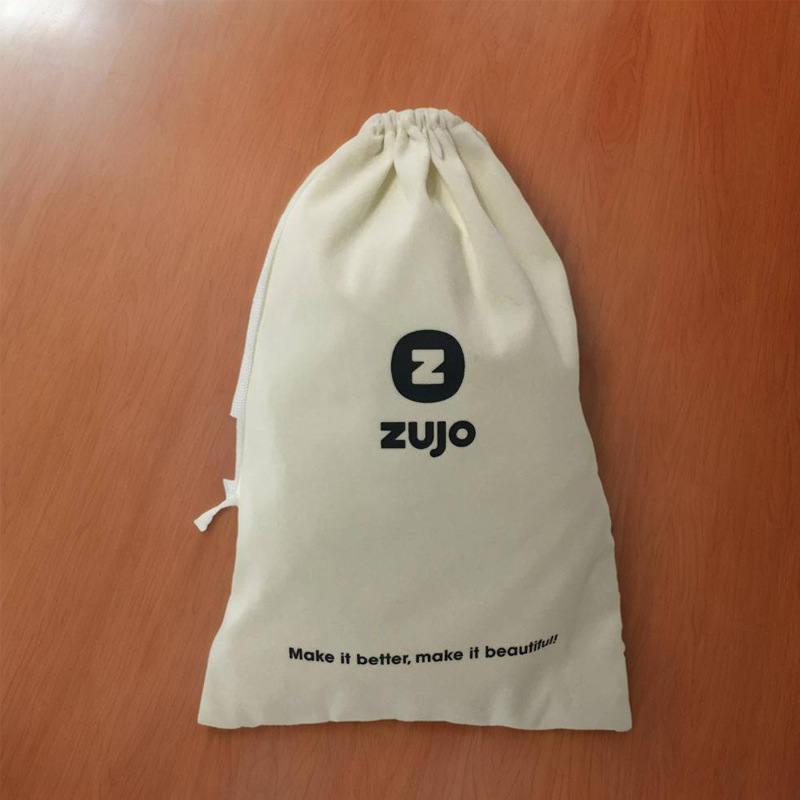 【一件加急】高档箱包专用内层包装棉袋支持定奶白色束口环保布袋